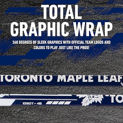 Vista 227 de Franklin Sports NHL Team - Palo de hockey callejero de vinilo de 48 pulgadas Pittsburgh Penguins