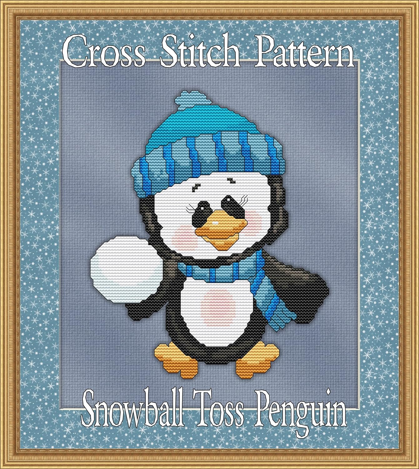 Snow Ball Toss Penguin Cross Stitch Pattern eBook Warrington, Tracy