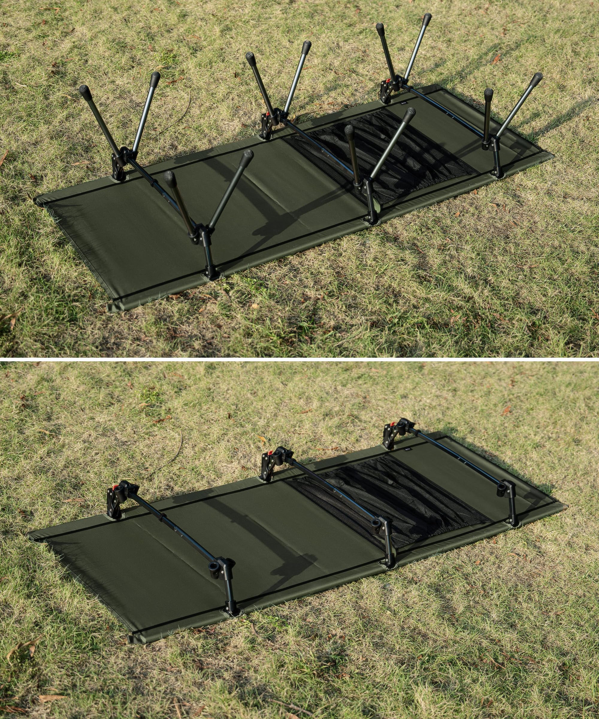 OneTigris SUPRANUBIS Cama plegable de 190 × 70 cm, cama de camping portátil plegable ligera, cama plegable de camping de hasta 150 kg para tienda de campaña, exterior, viajes, jardín, oficina