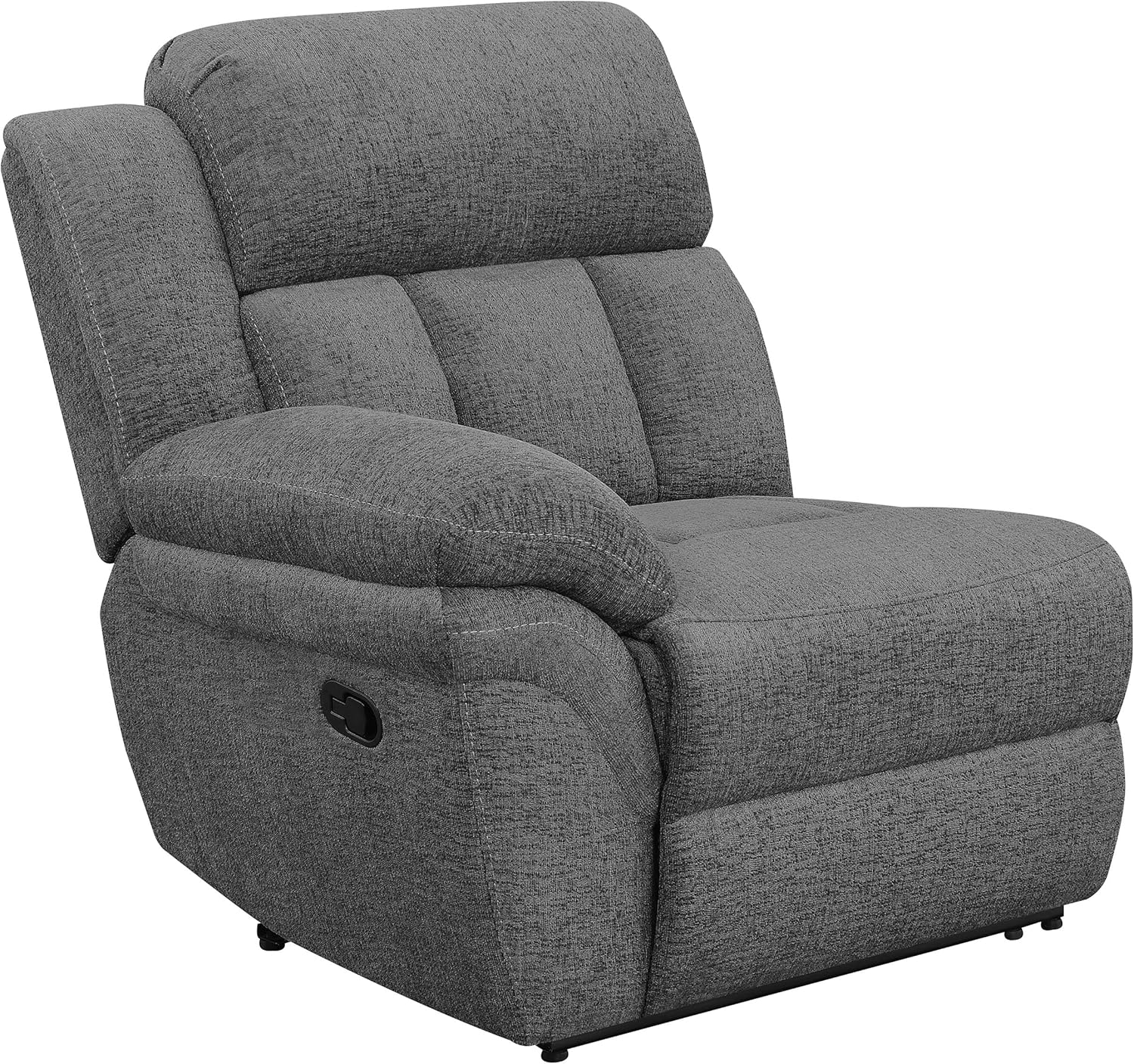 Coaster Home Furnishings - Bahrain - Upholstered - 5-Piece Theater Seating with Recliners, Cupholder Consoles & Thick Pillowtop Armrests - Living Room, Home Theater - Charcoal - 609541T