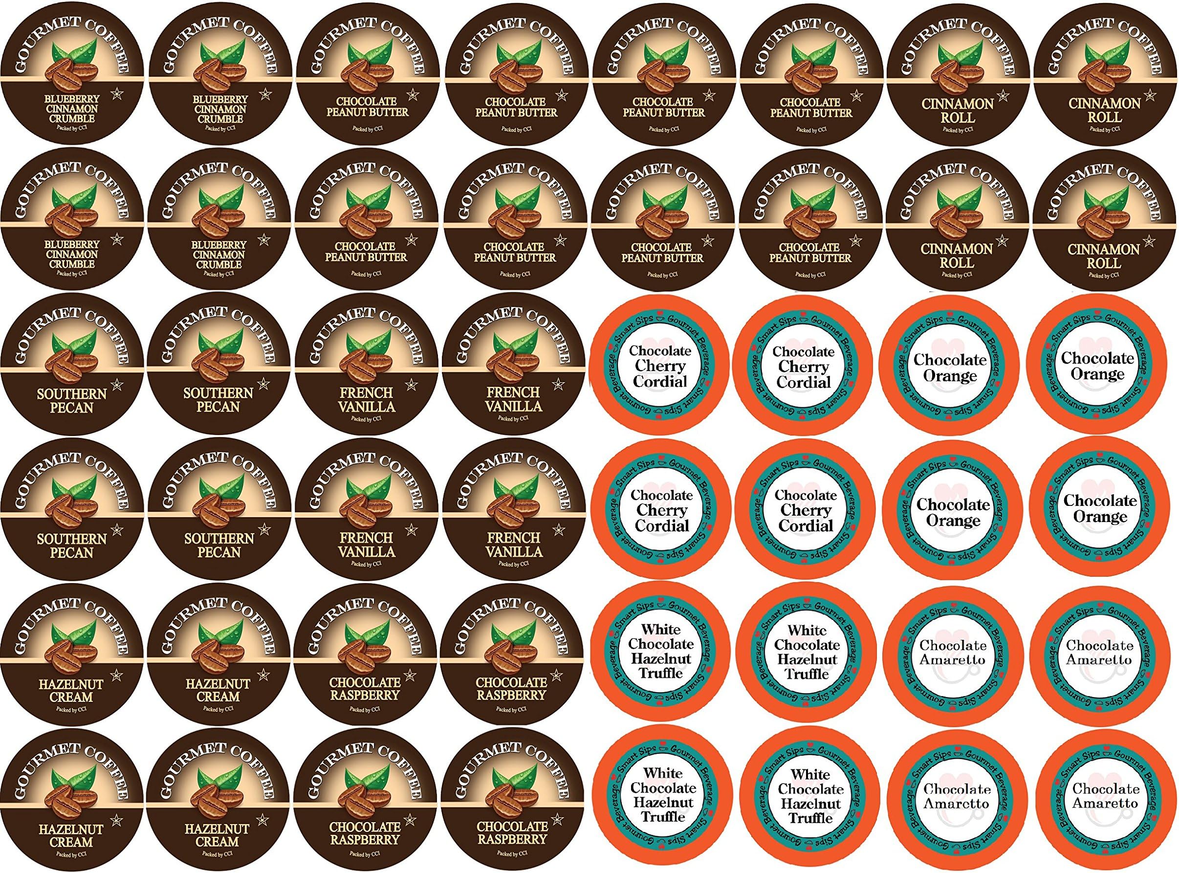 Smart Sips Coffee, Chocolate and Flavor Lovers Variety Pack Sampler for the Keurig K CupBrewer, 48 Count, Medium Roast