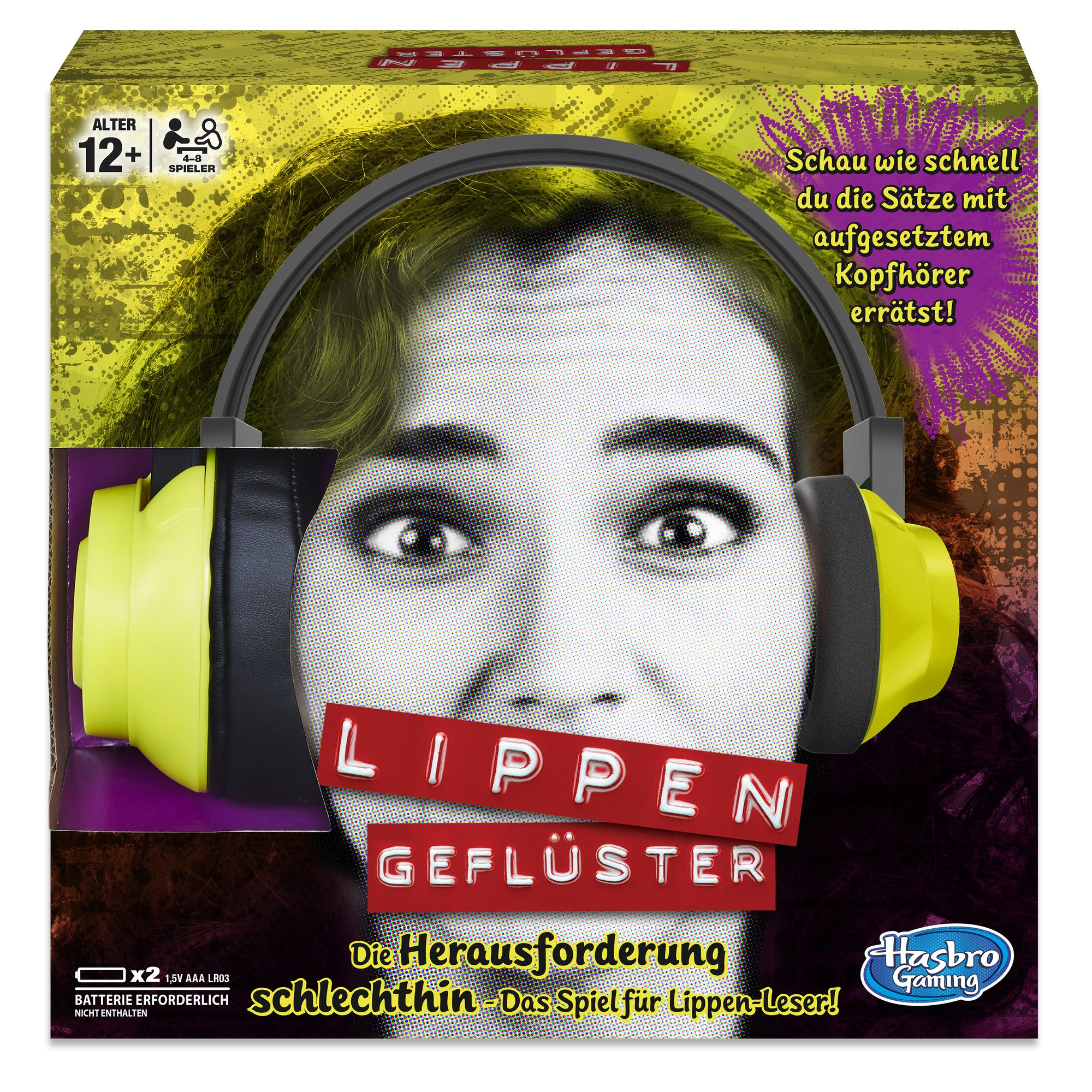 Hasbro Games E2617100 Lip Whispers, Adults Game , German version, Multi-coloured, 26.7 cm x 8.1 cm x 26.7 cm - Image 4