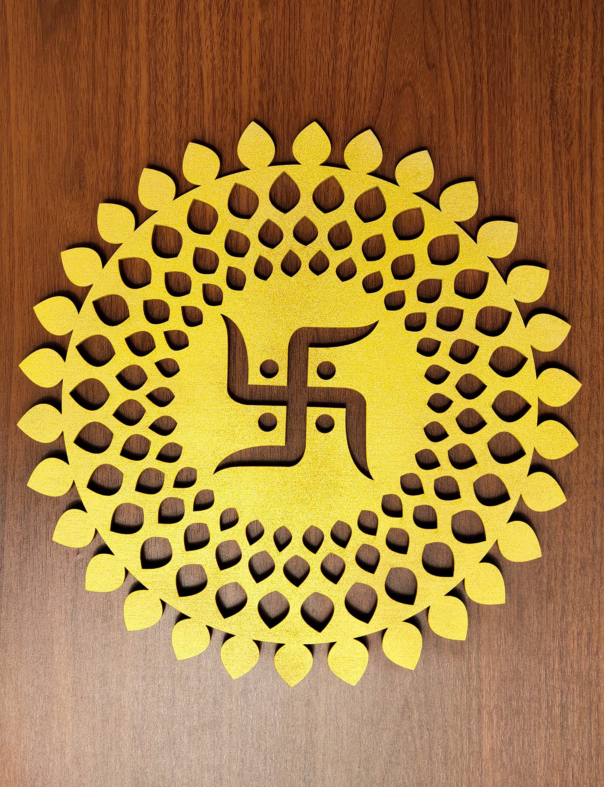 My Dream Carts Golden Round Decorative Wall Art Mdf Wooden Swastika Chakra For Temple, Living Room, Office, Hotel, Home Decor Items, Gift Item, Mandala Wall Hanging For House Decoration 15x15 CM (B0C6V83BFZ) Amazon Price History, Amazon Price Tracker