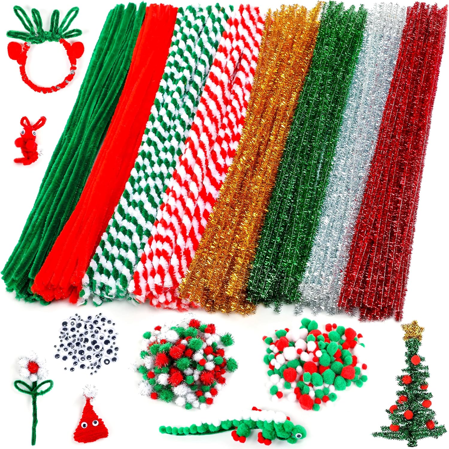 CVNDKN Christmas Pipe Cleaners 700 Pcs Craft Set