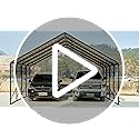20'x20'x13' Metal Carport for 2 Cars, Heavy Duty Steel Frame for All Weather, Permanent Shelter for Boats, Full-Sized Pickup Trucks, and Tractors, N.W. 800 Lbs
