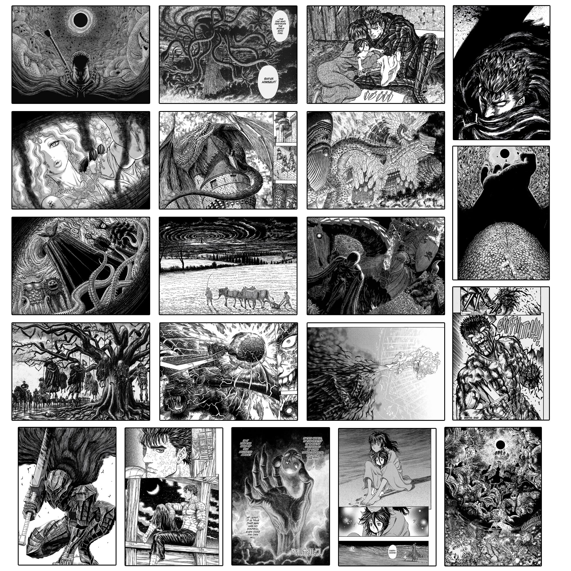 Manga Poster Set - 20 Anime Wall Art -9