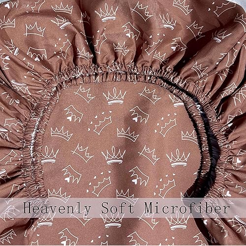 Miniatura 5 de AMROSE Paquete de 4 sábanas de moisés suaves y celestiales para bebé niña, ajuste universal para varios colchones de cuna y moisés, suave microfibra