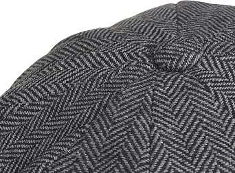 PEAKY BLINDERS 8 Piece 'Newsboy' Style Flat Cap -Tweed Wool Fabric Variations
