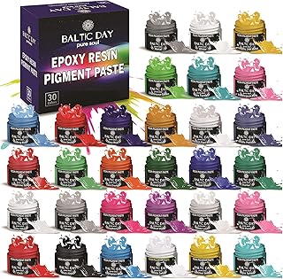 30 Pigment Paste for Epoxy Resin - Epoxy Resin Pigment Paste Set - Resin Paste Pigment - Resin Color Pigment Paste | Epoxy, Resin Art Paste | Opaque Resin Paste - Mica Powder Paste
