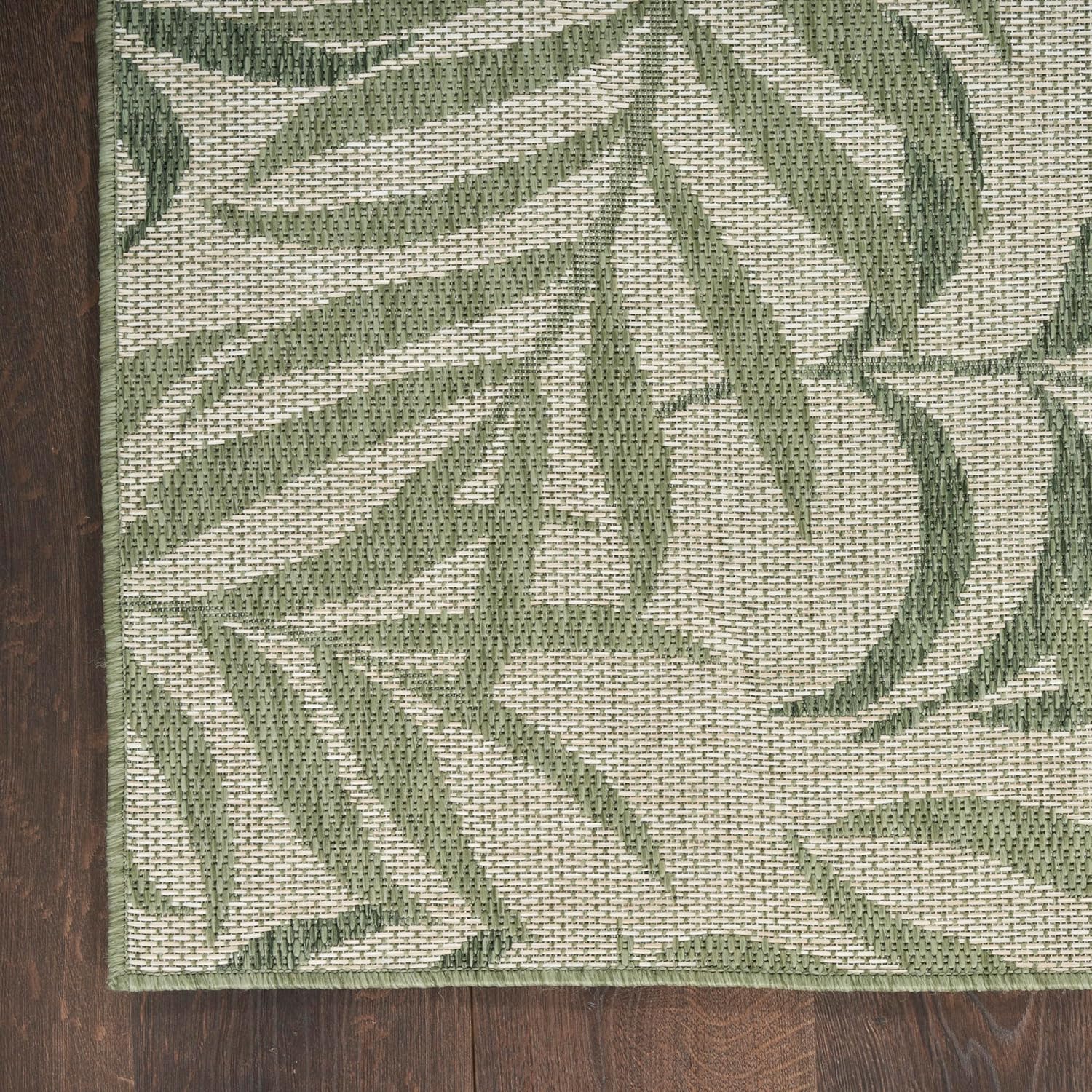 Nourison Home Garden Oasis Ivory Green 6' x 9' Area Rug - Easy Clean, Non Shedding, Bed Room, Living Room, Dining Room, Kitchen (6' x 9')
