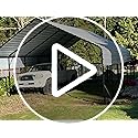 20'x20'x13' Metal Carport for 2 Cars, Heavy Duty Car Ports for Heavy Snow, Reinforced Frame, Tall Metal Car Ports for Bass Boats, Full-Sized Pickup Trucks, and Tractors, N.W. 800 Lbs