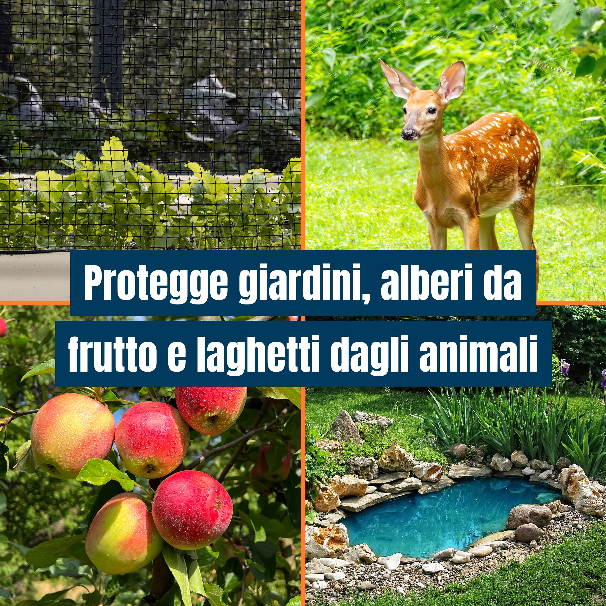MP Recinzione da Giardino, 2,1x27,4 m, Resistente | Barriera contro Piccioni e Cani, per Pollaio e Voliere