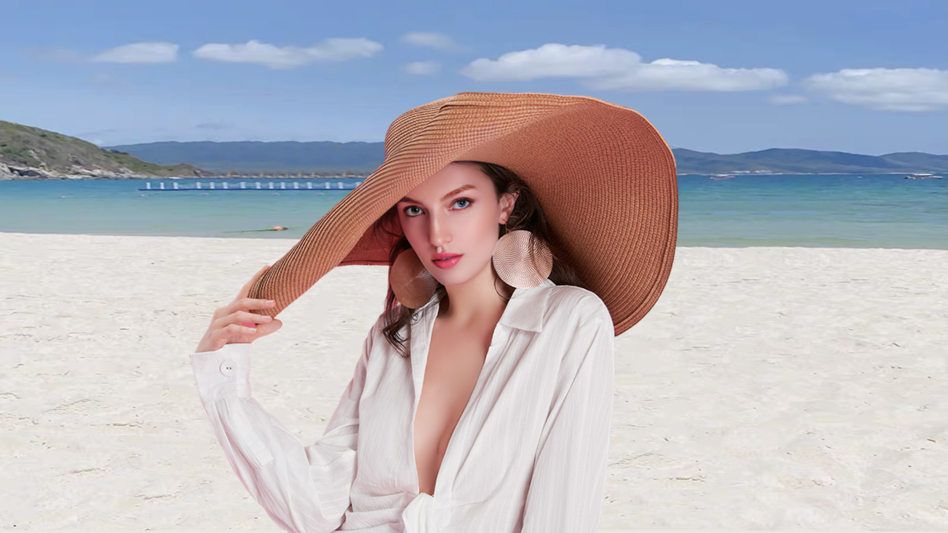 CHAPEAU, 1--CHAPEAU, de soleil pliable pour femmes, visière'été, casquette de plage décontractée