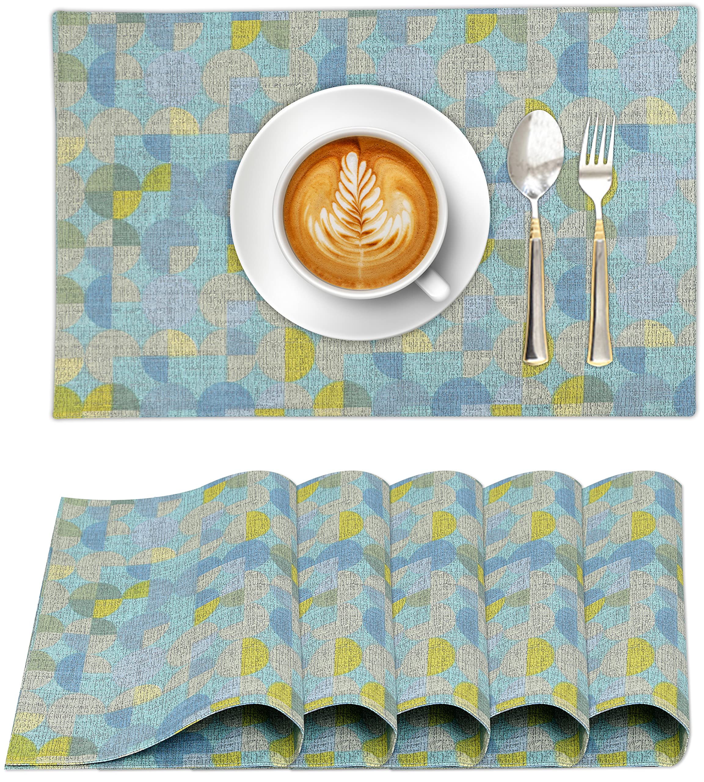 Napperons 33x48,3 cm Ruvanti en pur coton pour linge de table | Lot de 6
