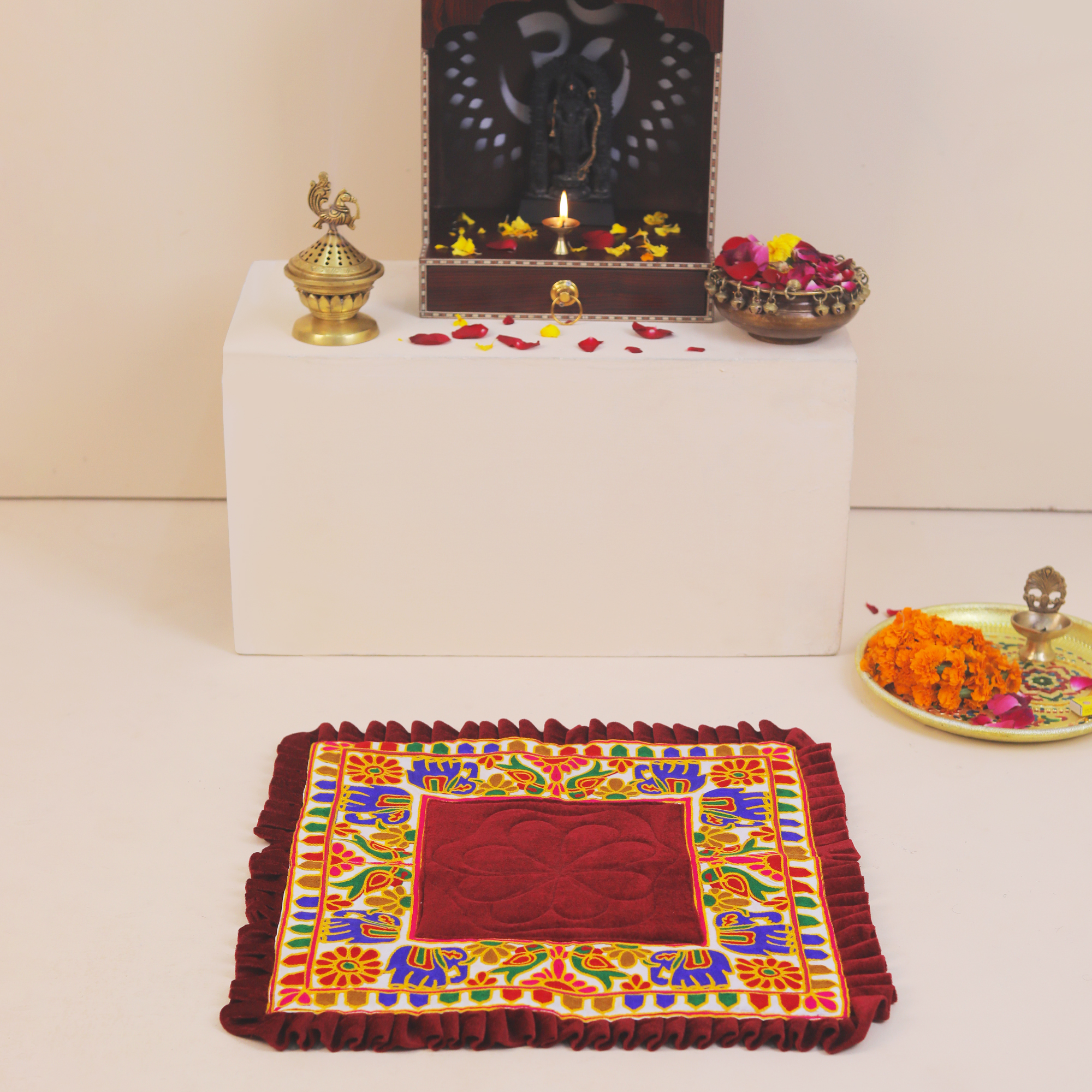 Tapete de oración velvet para meditacion 61x48 cm miniatura 7