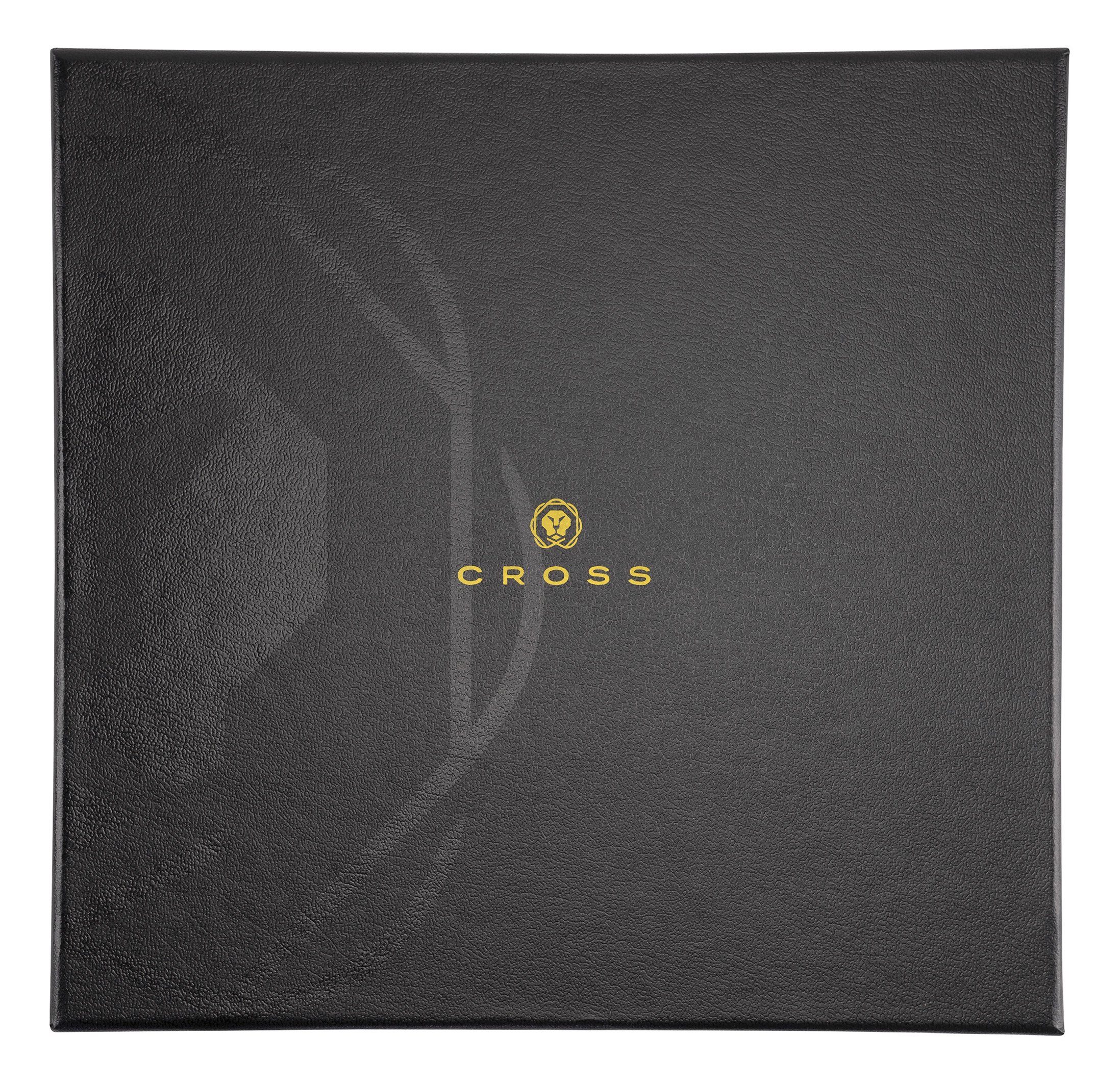Cross Calais Kugelschreiber (Drehmechanik, mit rotem Journal Notizbuch als Geschenkset) Satin-Chrom