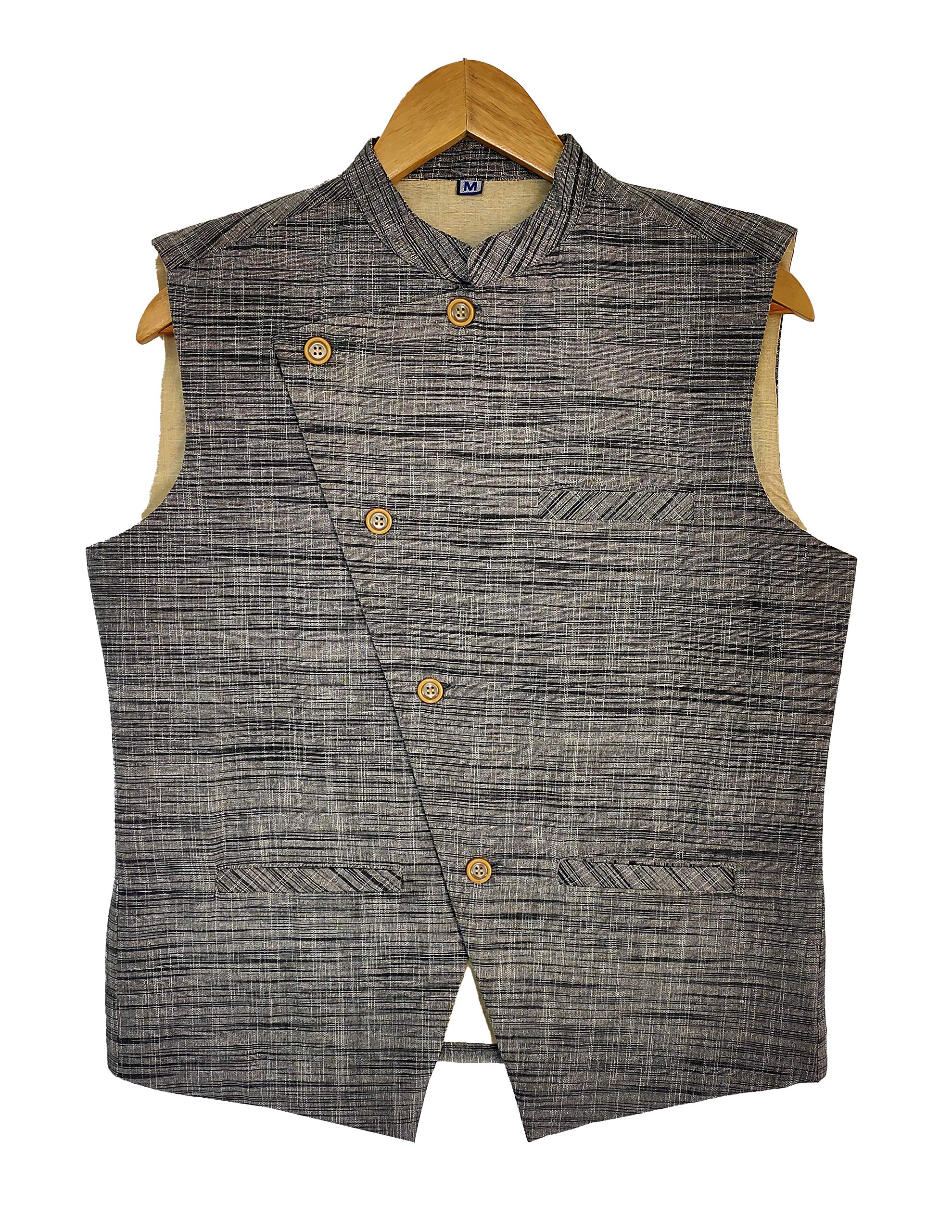 latest chikan Men's Cotton Festive and Casual Nehru Jacket Vest Waistcoat : Multiple Colors,36-picture-30