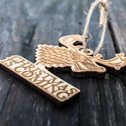 Miniatura 9 de Ornament - Christmas is Coming - Raw Wood 4x3in