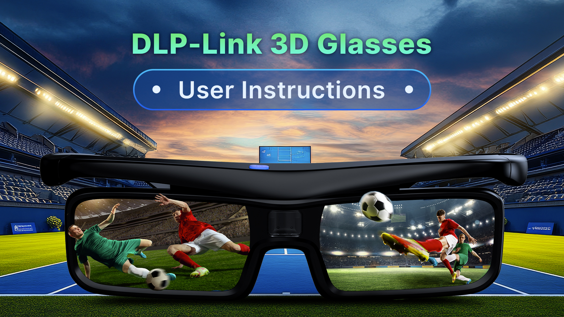 Amazon.com: NexiGo DLP Link 3D Glasses, Rechargeable 3D Active