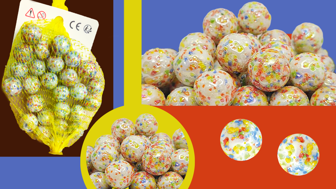 25 Billes Météorite – Verre 16 Mm – Lot Pour Jeux, Décoration Ou Collection – MesBilles