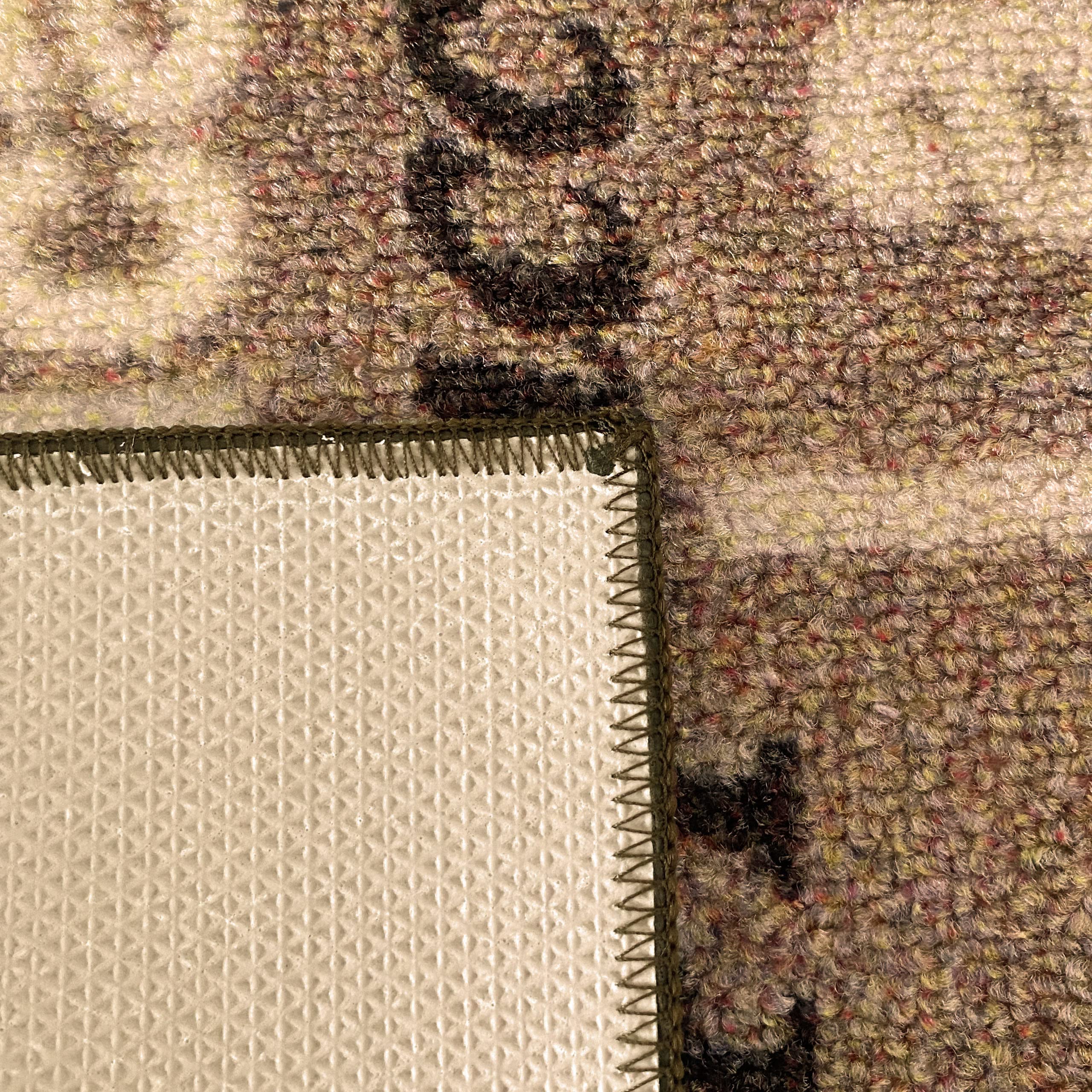 Teppich-Traum Coffee Tapis de Cuisine Beige avec Dos en Gel et Inscription en Marron, 80 x 200 cm