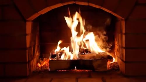 Cozy Fireplace 4K. Fireplace with Crackling Fire Sounds. Fireplace Burning 4K