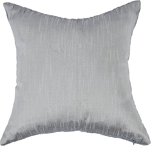 Miniatura 6 de SCARLETT LINENS Juego de 2 fundas de almohada de Navidad color gris, fundas de almohada plateadas de 12 x 12 pulgadas, almohadas plateadas para