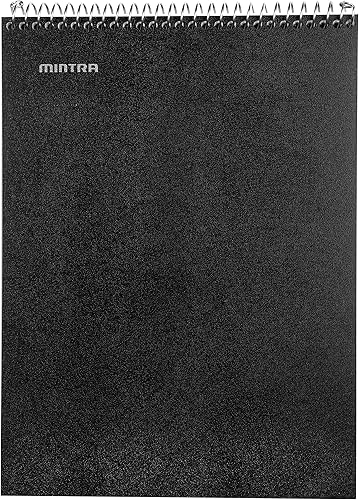 Vista 39 de Mintra Office TOP BOUND - Cuadernos con espiral duraderos con parte trasera de aglomerado, 100 hojas, resistente a la humedad,para la escuela