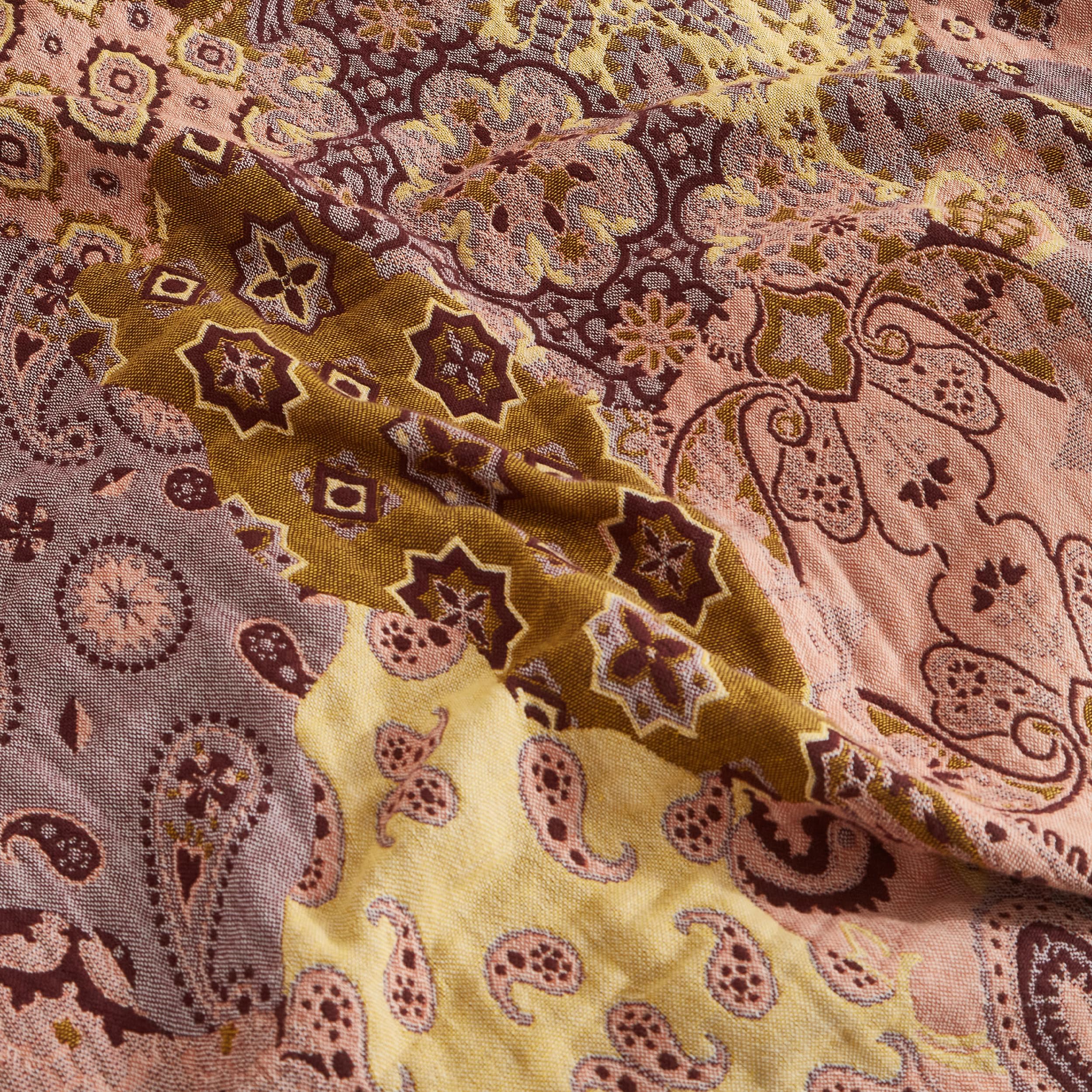 SE SOFTEXLY Couverture bohème 100 % coton - Grand couvre-lit double face en mousseline - 200 x 230 cm - Couverture de canapé et jeté de lit - Design esthétique - Idéal pour le salon et la chambre à