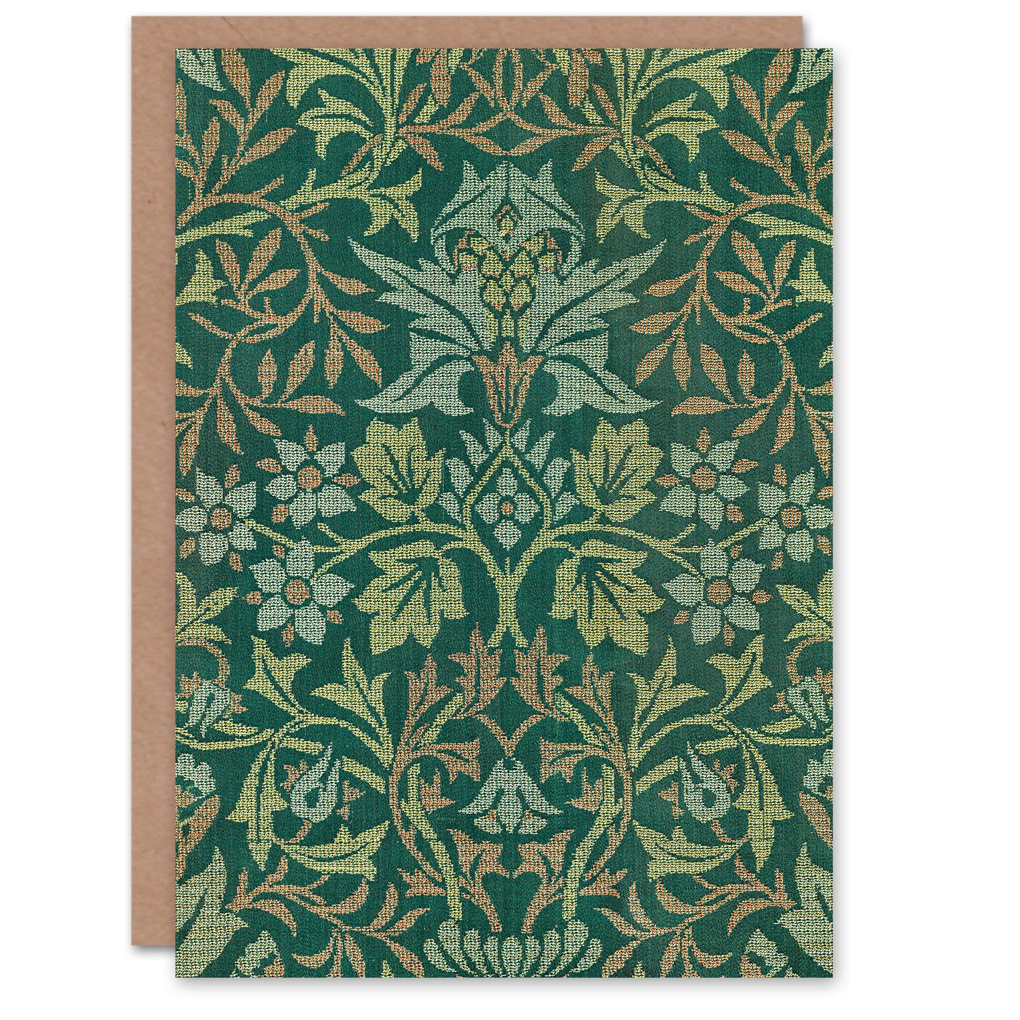 Artery8 William Morris Art Card Flower Garden Textile Detail
