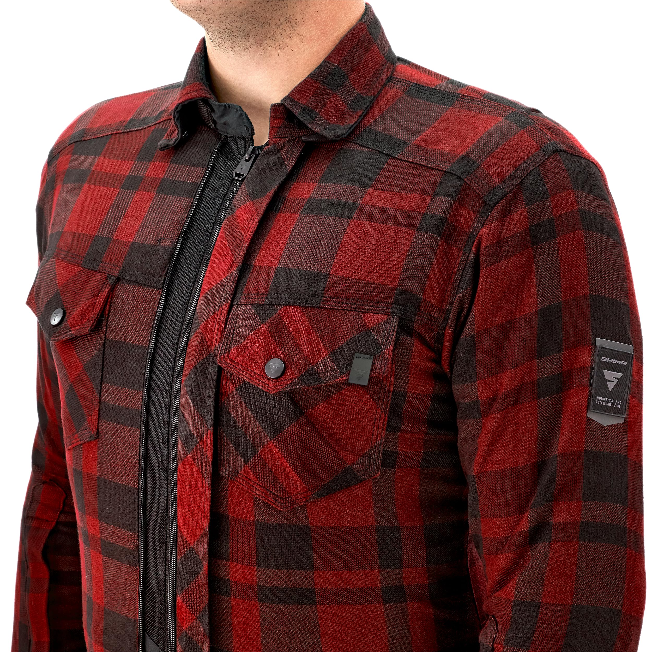 SHIMA RENEGADE 2 Camisa Moto Chaqueta Hombre Algodóncon FiberQL Aramida Protector