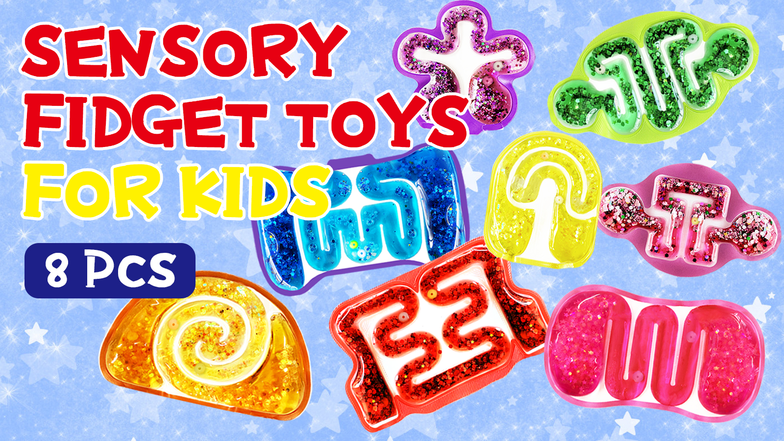 Amazon.com: 8 Pack Squeeze Fidget Toys for Kids,Squishy Sensory