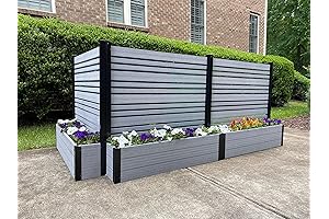 EC18007 Florence WoodTek Vinyl 4ft Height Ash Color Outdoor Privacy Fence Panels