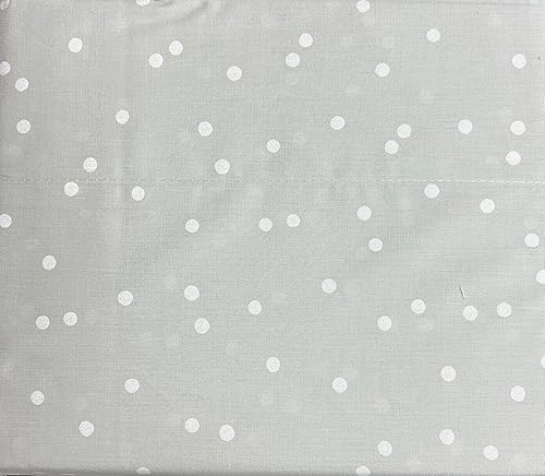 Kate Spade New York Juego de 4 sábanas de percal de algodón de 300 hilos (lunares grises y blancos, tamaño individual)