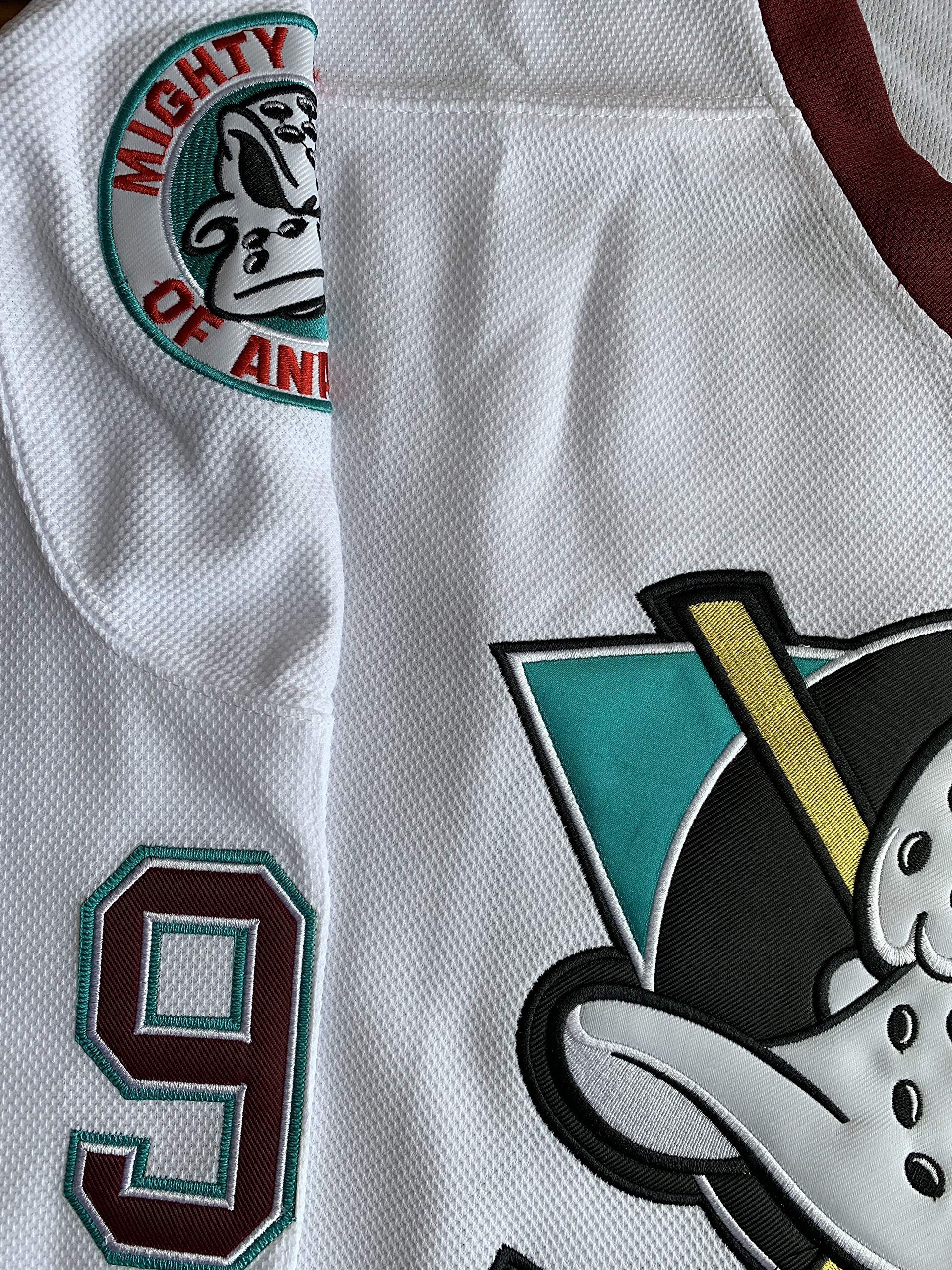 Hombres Mighty Ducks 33 Greg Goldberg 96 Charlie Conway 99 Adam Banks - Camisetas de hockey sobre hielo