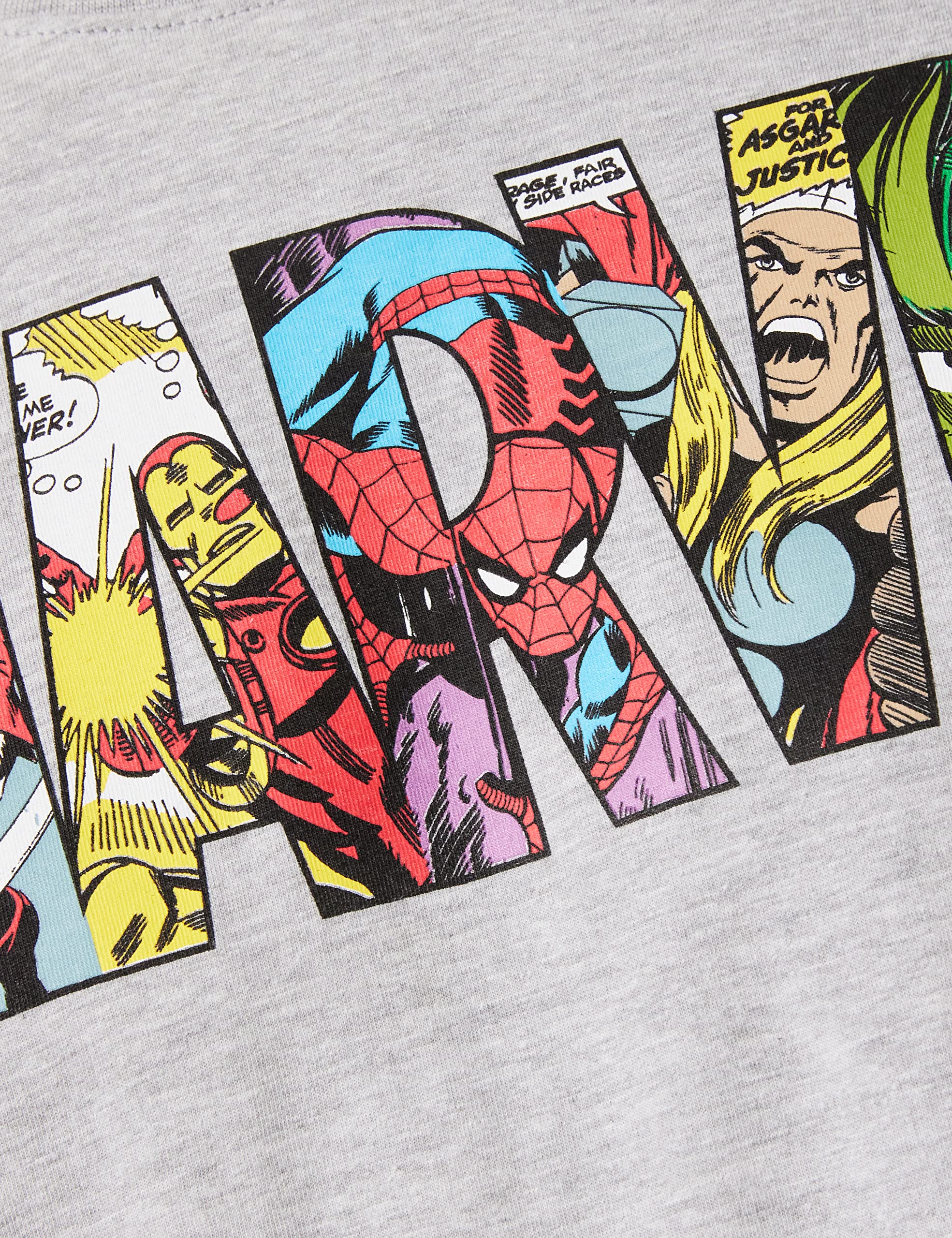 Marvel Men's Comic Strip Logo T-Shirt