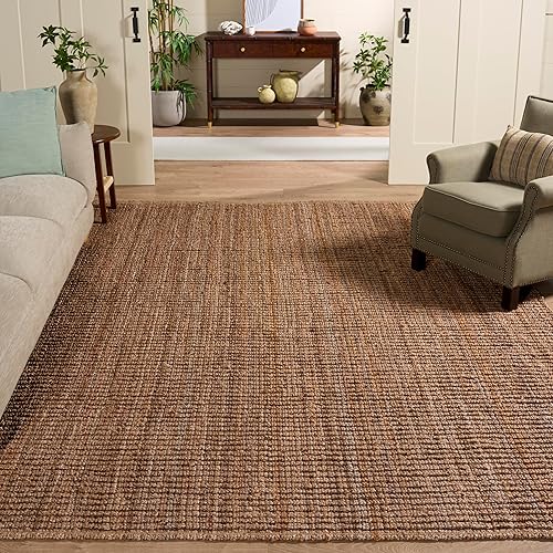 Vista 345 de SAFAVIEH Colección Natural Fiber NF447A - Tapete de pasillo, yute texturizado grueso tejido a mano de 0.75 pulgadas de grosor, ideal para zonas