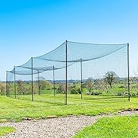 FORTRESS Ultimate Baseball Batting Cage - 20ft/35ft/55ft/70ft Complete Frame, UV-Treated Net, Weatherproof for Pro Backyard Training
