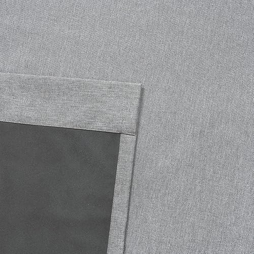 Miniatura 7 de SUN+BLK Bradley - Cortina opaca con aislamiento térmico texturizado, 1 panel con bolsillo para barra, color gris, 52 x 84 pulgadas, ancho ancho