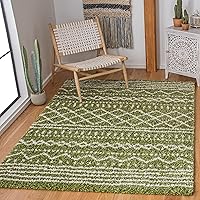 Vista 19 de SAFAVIEH Alfombra 9x12 - Colección Arizona Shag - Grande - Marfil y Beige, Diseño Marroquí Boho, No Desprende Pelo y Fácil de Limpiar, Ideal