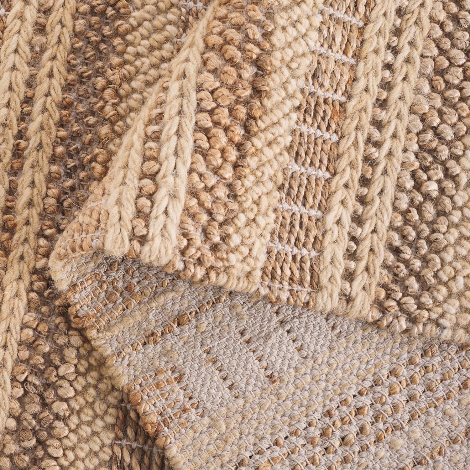 SAFAVIEH Natura Collection Runner Rug - 2'3" x 8', Tan & Beige, Western Design, Ideal for High Traffic Areas in Entryway, Kitchen & Bathroom (NAT501A-28)