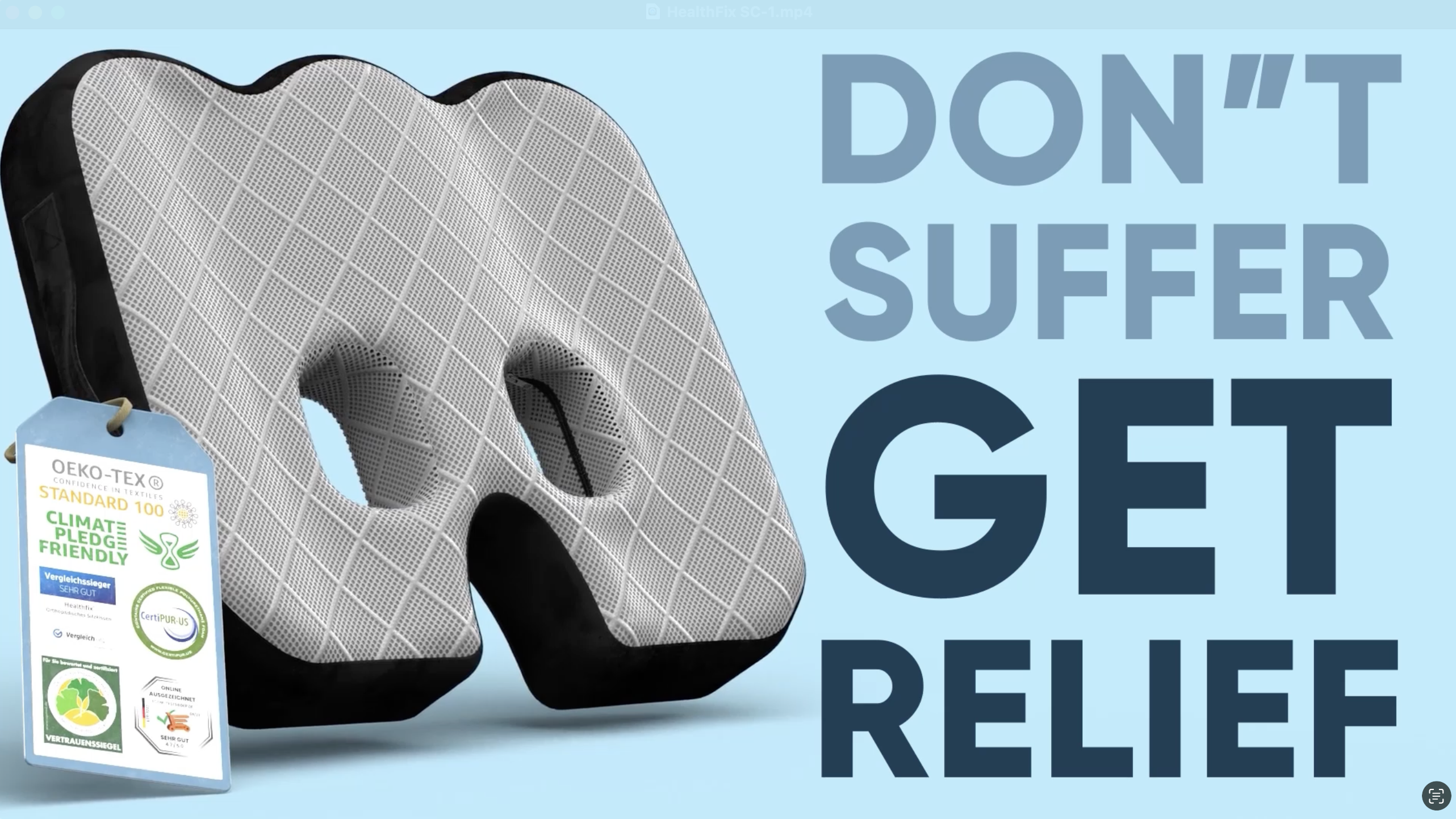 Amazon.com: Healthfix® Memory Foam Seat Cushion for Office Chair