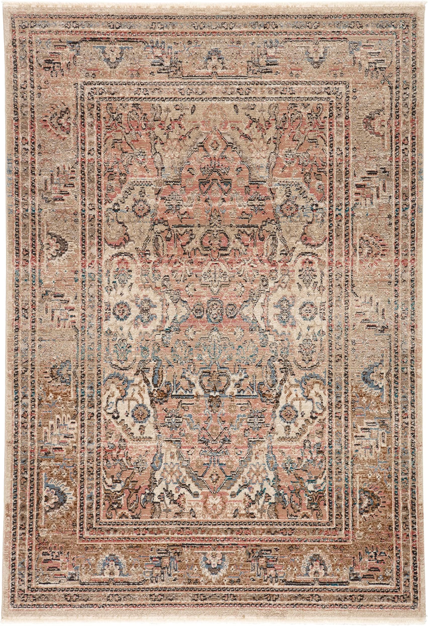 Jaipur LivingVibe Ginia 5'X7'6" Area Rug, Updated Traditional Blush for Indoor spaces
