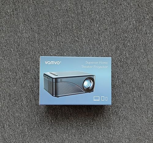 Miniatura 7 de vamvo Mini proyector WiFi proyectores de película portátiles, proyector para exteriores con diseño elegante y aerodinámico, teléfonos inteligentes y