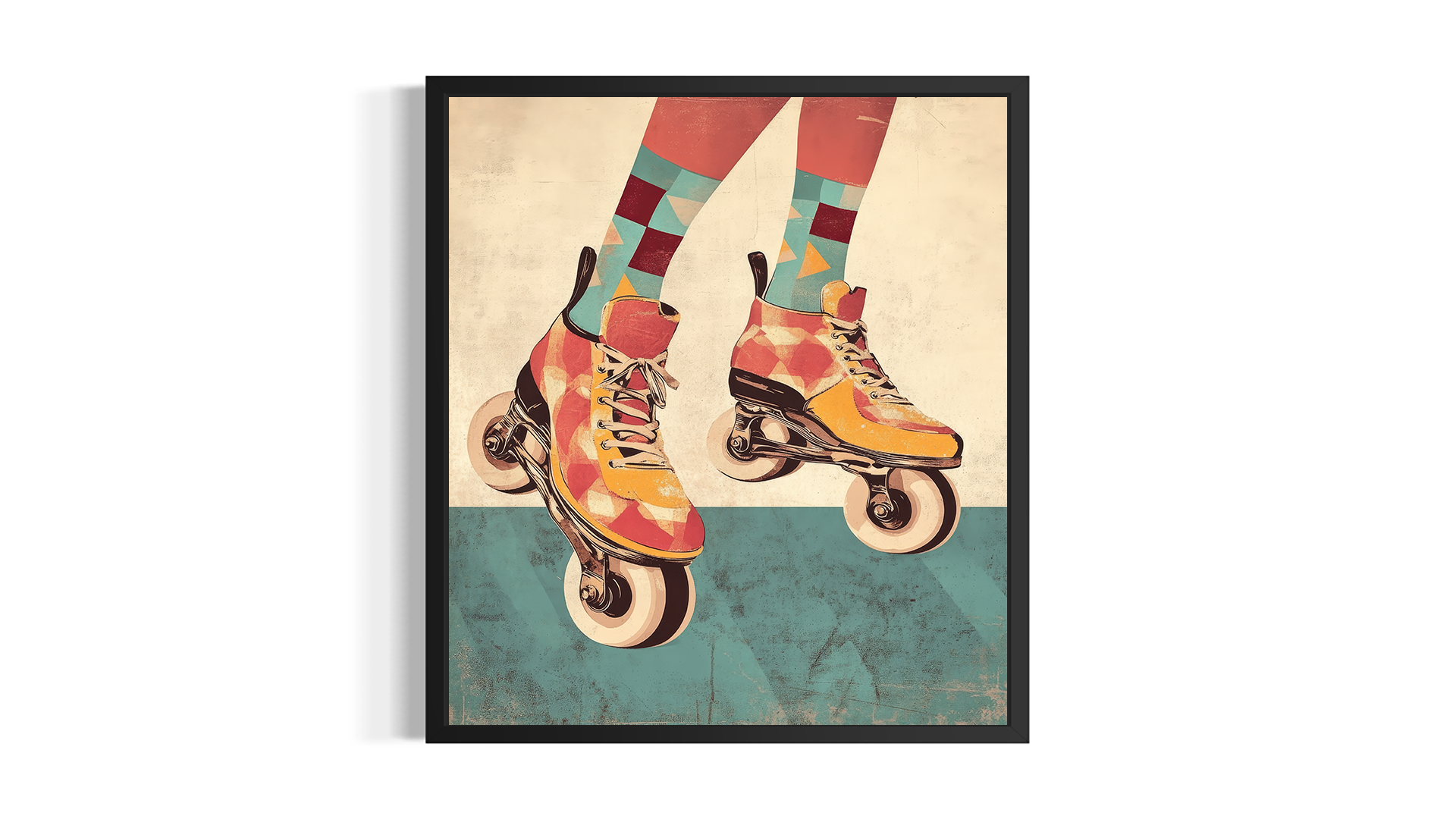 Amazon.com: Roller Skates Pop Unframed Art Print Poster, Vintage