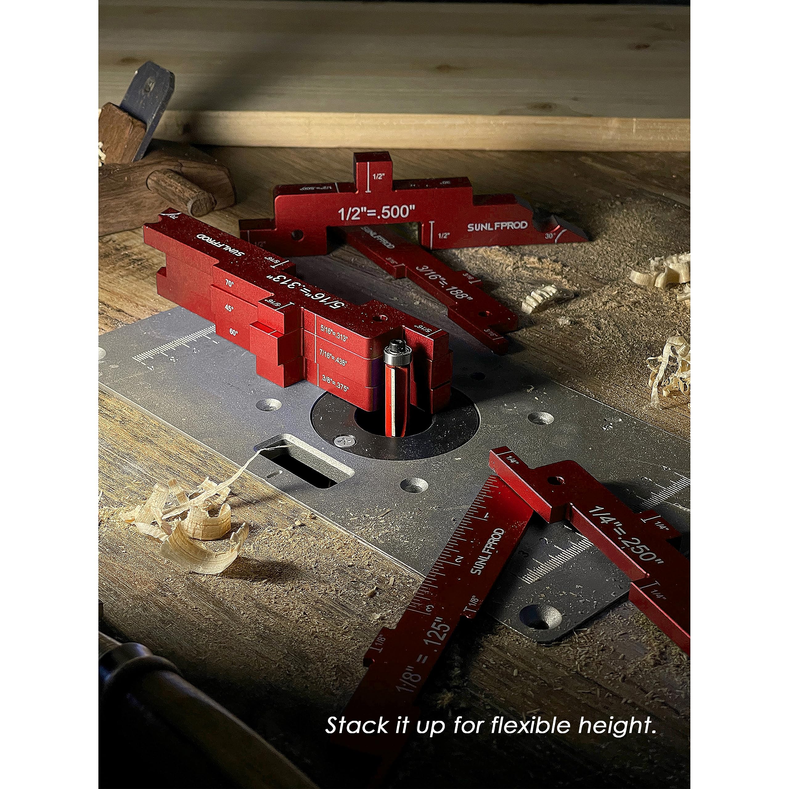 SUNLFPROD Router Table Setup Bars 7pcs Aluminum