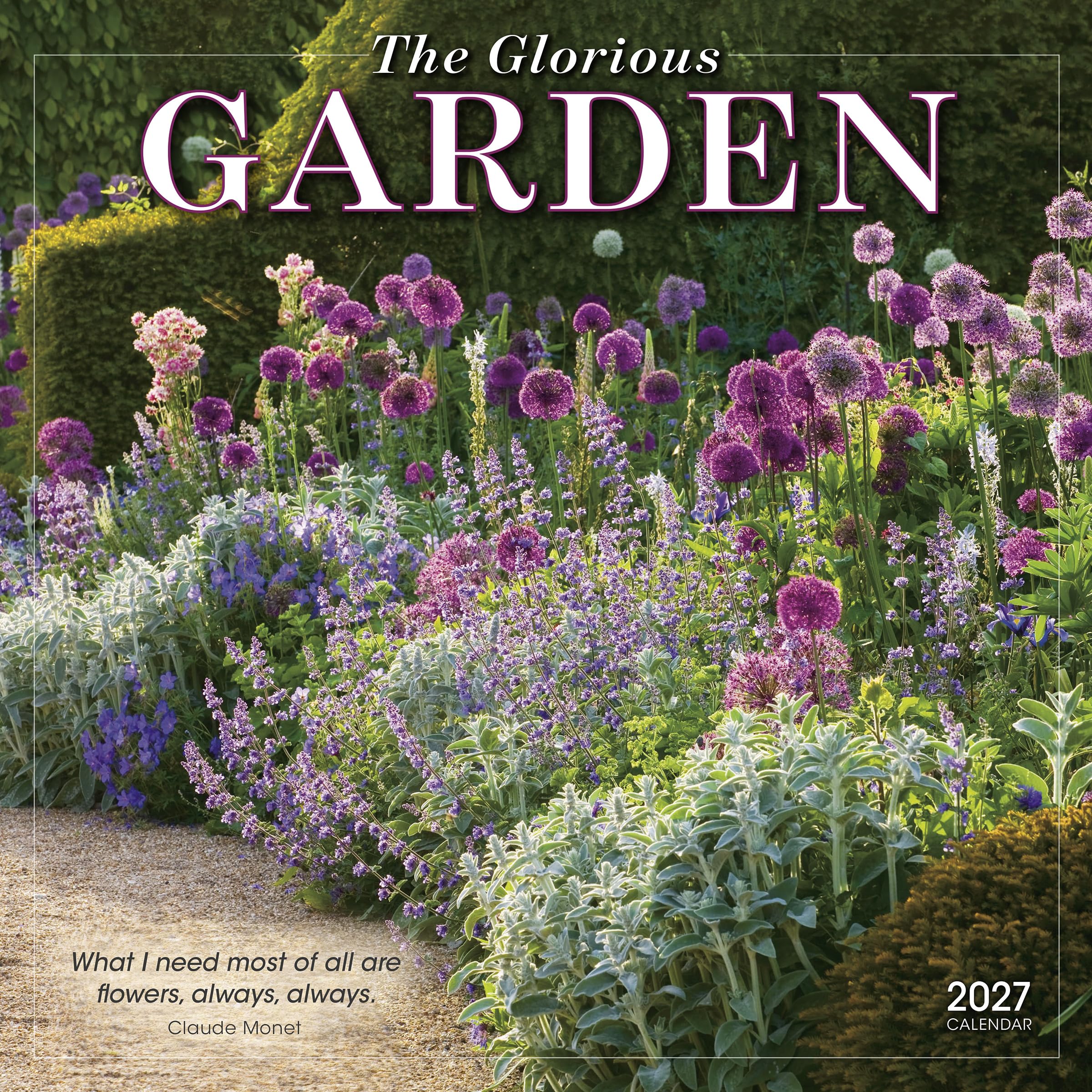 The Glorious Garden 2027 Wall Calendar, 16-Month Gardening & Nature Flower Art Calendar, 12" x 12"
