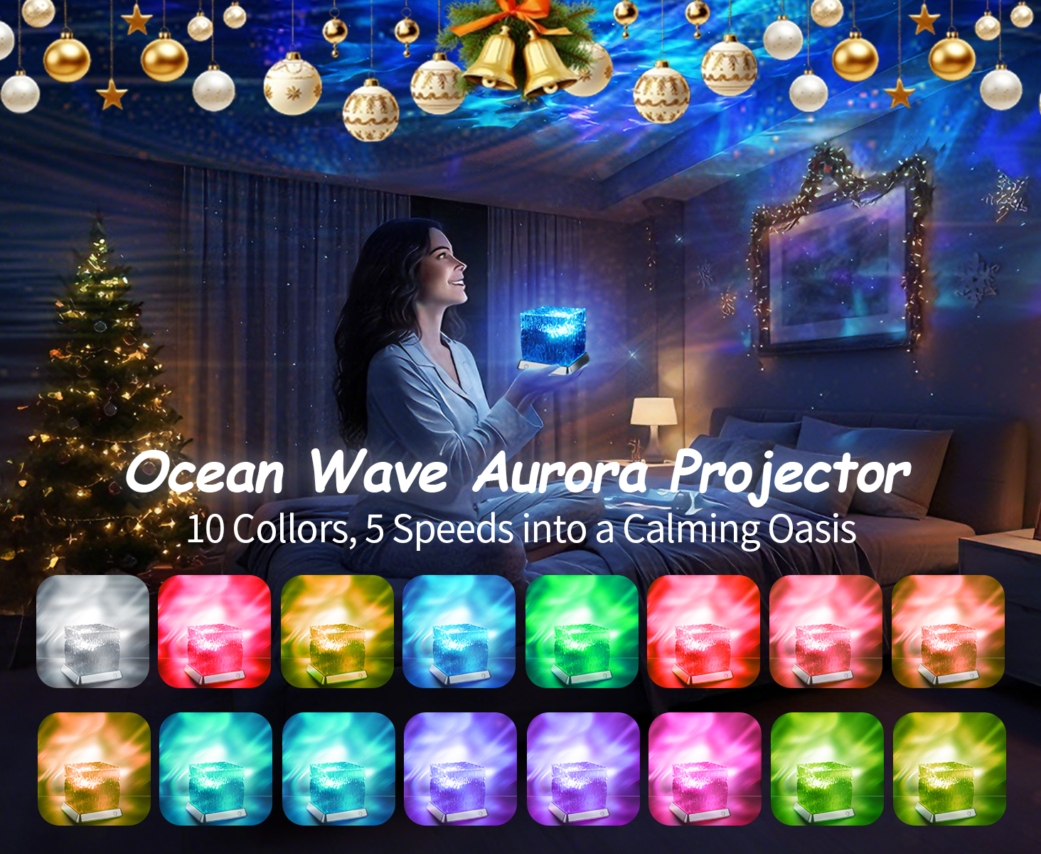 ★美品★ LUZeSOMBRA LIGHT MOVE AIR TRUST JKT LETOUR Northern Lights Projector,16 Colors & 30 Modes Night Light