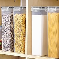 Vista 7 de Vtopmart Contenedores herméticos para almacenamiento de alimentos con tapas, 4 recipientes de pasta de 2.8 L para organización y almacenamiento