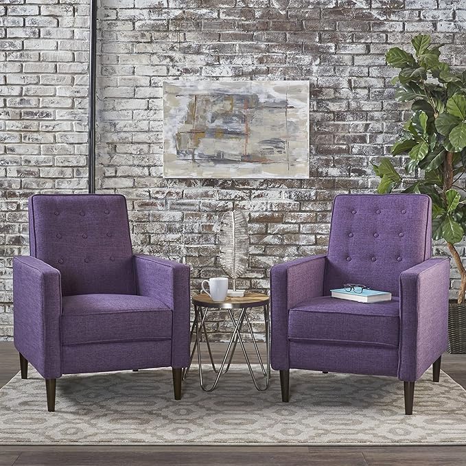 Sillón Reclinable Tapizado Muted Purple 2 Piezas miniatura 2